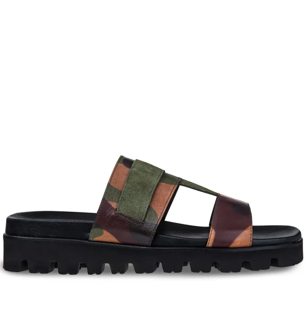 Palawan - Elevator Sandals in Mix of leathers up to 2 inches