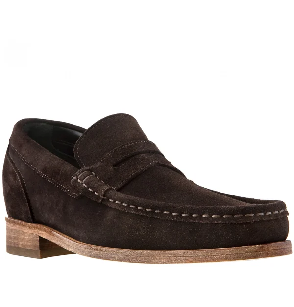 Santiago - Elevator Loafers in Suede Leather up to 2.6 inches