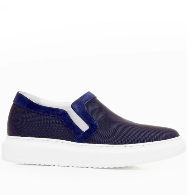 New Zealand - Elevator Slip-Ons in Leather/fabric mix up to 6 cm