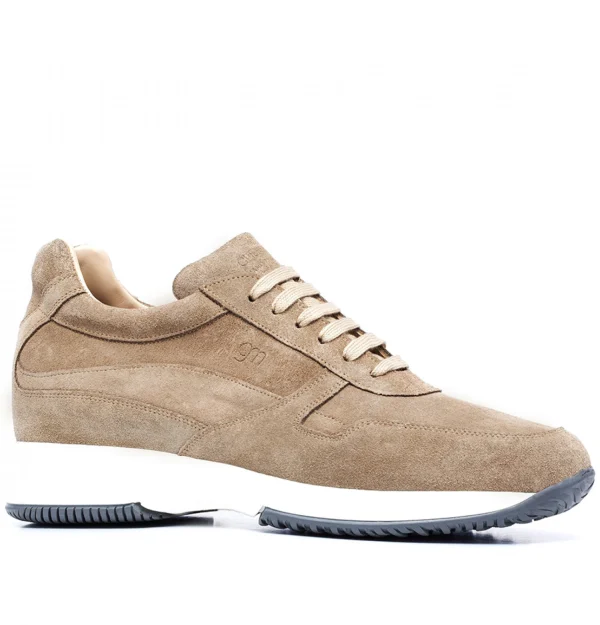 Rimini - Elevator Sneakers in Suede Leather from 2.4 to 4 inches