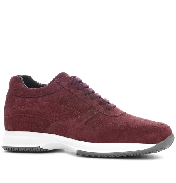 Emilia - Elevator Sneakers in Suede Leather from 2.4 to 4 inches