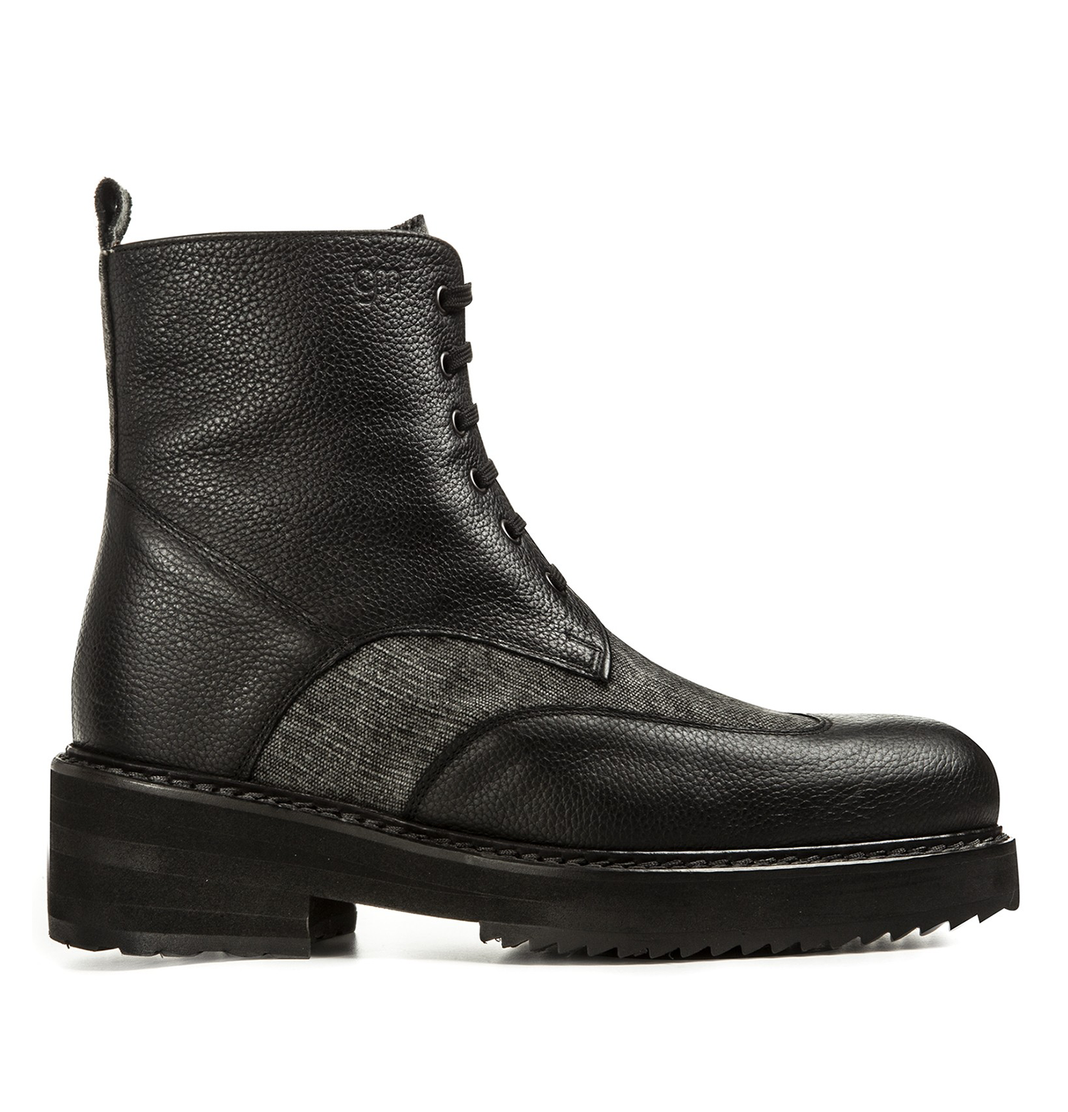 Calgary - Elevator Boots in Leather/fabric mix from 4 to 6 inches