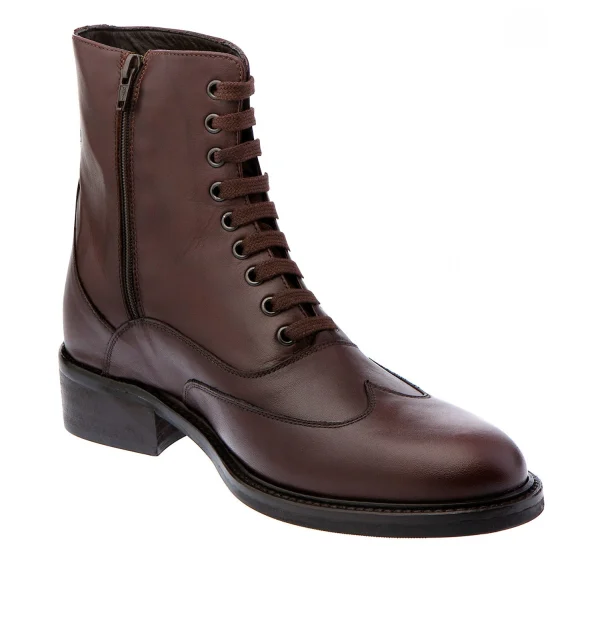 Sivan W- Elevator Boots for Woman in Full Grain Leather from 2.4 to 4 inches