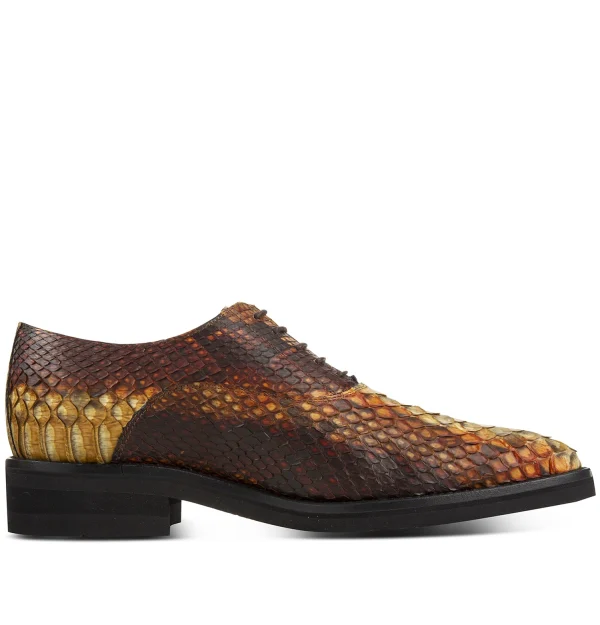 Etna - Elevator dress shoes in python skin from 2.4 to 3.1 inches