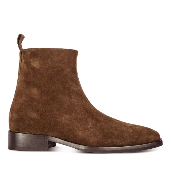 Arlington - Elevator Boots in Suede Leather from 2.4 to 4 inches