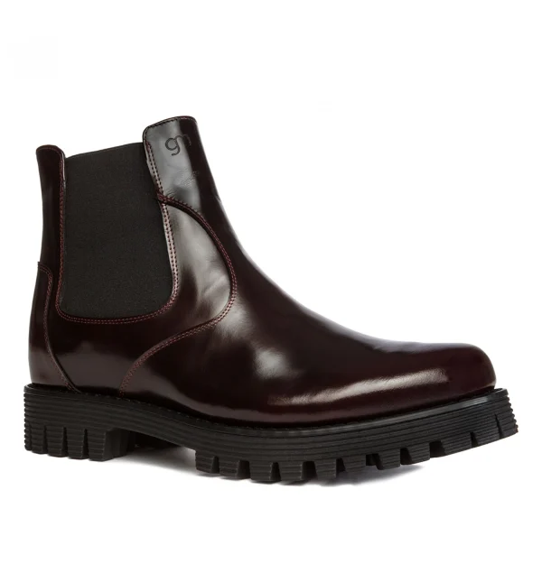 Nagoya - Elevator Boots in Full grain Leather from 2.4 to 4 inches