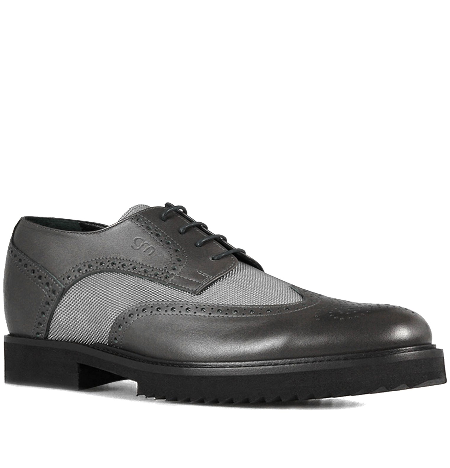 Ticino - Elevator Shoes in Leather/fabric mix from 2.4 to 3.1 inches