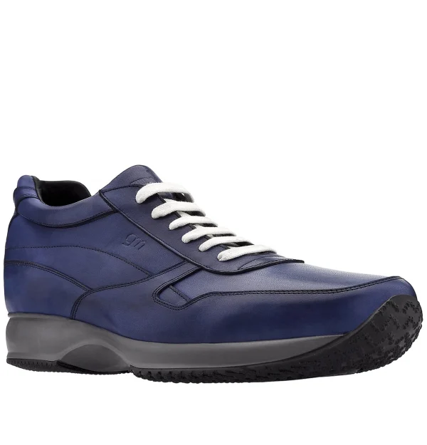 Toronto - Elevator Sneakers in Full Grain Leather from 2.4 to 4 inches