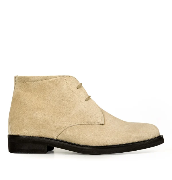 Edinburgh - Elevator Boots in Suede Leather from 2.4 to 3.1 inches