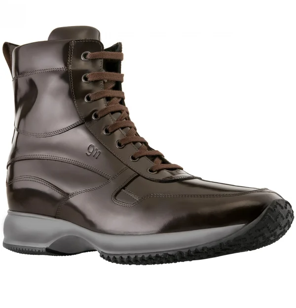 Seoul - Elevator Sneakers in Varnish Leather from 2.4 to 4 inches