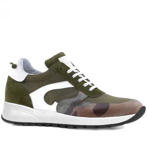 Alabama - Elevator Sneakers in Leather/fabric mix from 2.4 to 3.1 inches