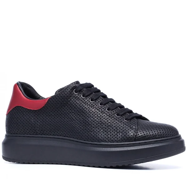 Salento - Elevator Sneakers in Full Grain Leather from 2.4 to 3.1 inches