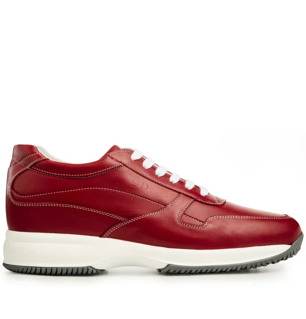 Amsterdam W - Elevator Sneakers in Full Flower Leather from 2.4 to 4 inches more