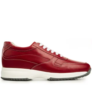 Amsterdam - Elevator Sneakers in Full Grain Leather from 2.4 to 4 inches