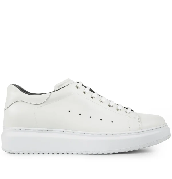 Acquaviva - Elevator Sneakers in Full Grain Leather from 2.4 to 3.1 inches