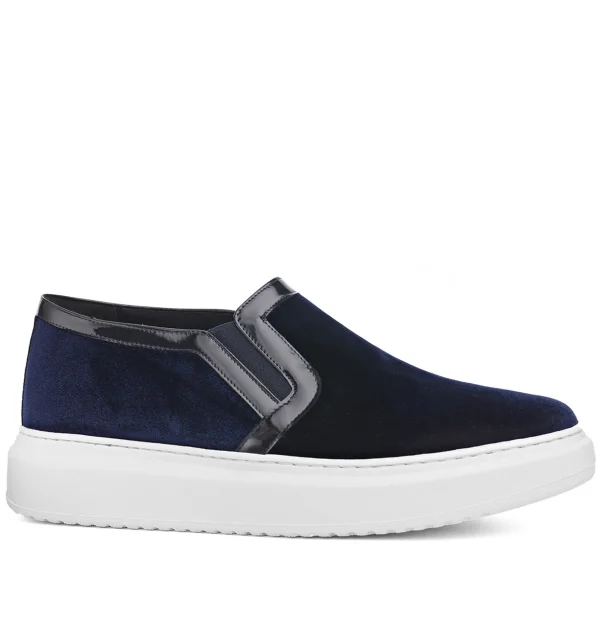 Cádiz - Elevator Slip-Ons in Leather/fabric mix up to 2.6 inches
