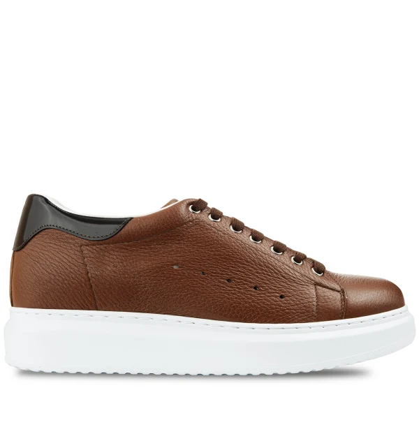Banff - Elevator Sneakers in Full Grain Leather from 2.4 to 3.1 inches