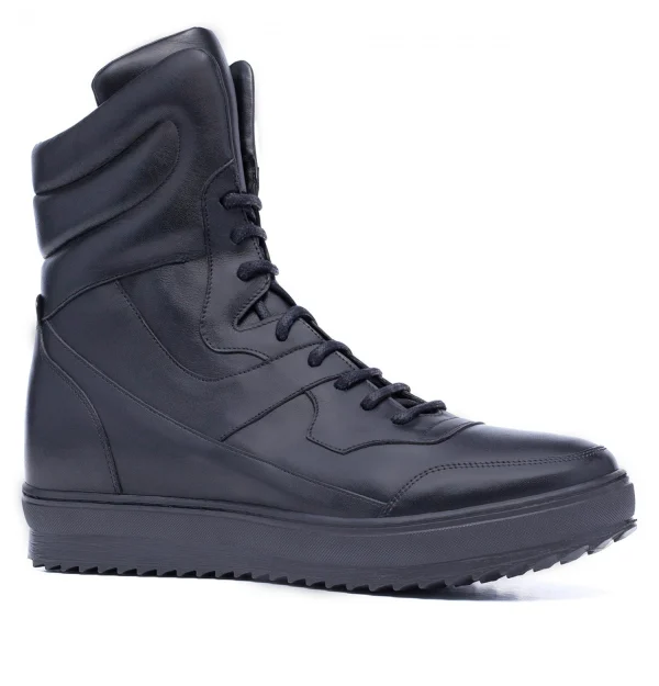 Bombay - Elevator Sneakers in Full Grain Leather from 2.4 to 4 inches
