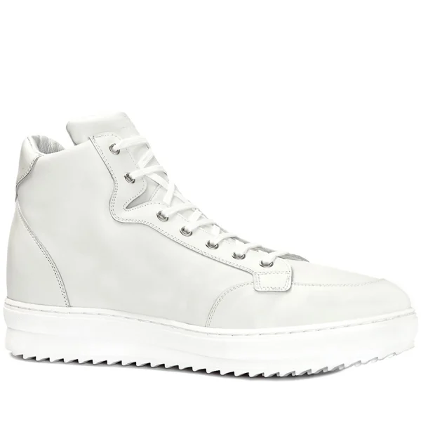 Malibù - Elevator Sneakers in Full Grain Leather from 2.4 to 4 inches