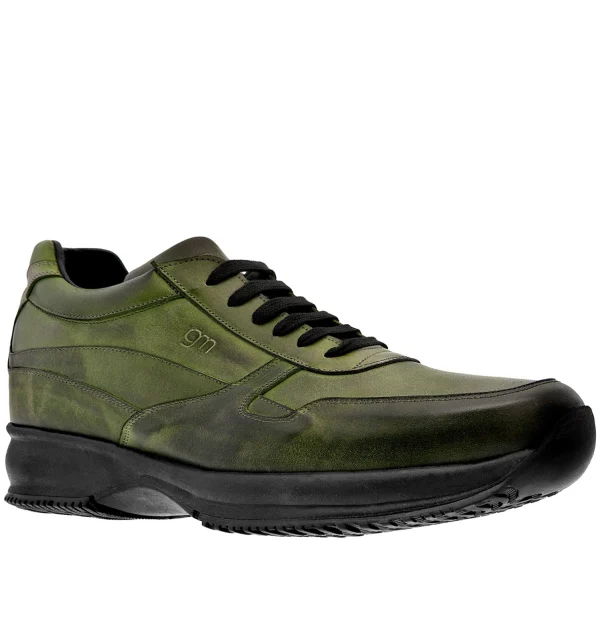 Ireland - Elevator Sneakers in Full Grain Leather from 2.4 to 4 inches