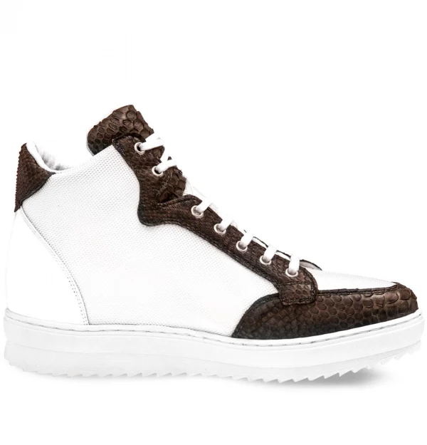 Sri Lanka - Elevator Sneakers in Leather/fabric mix from 2.4 to 4 inches