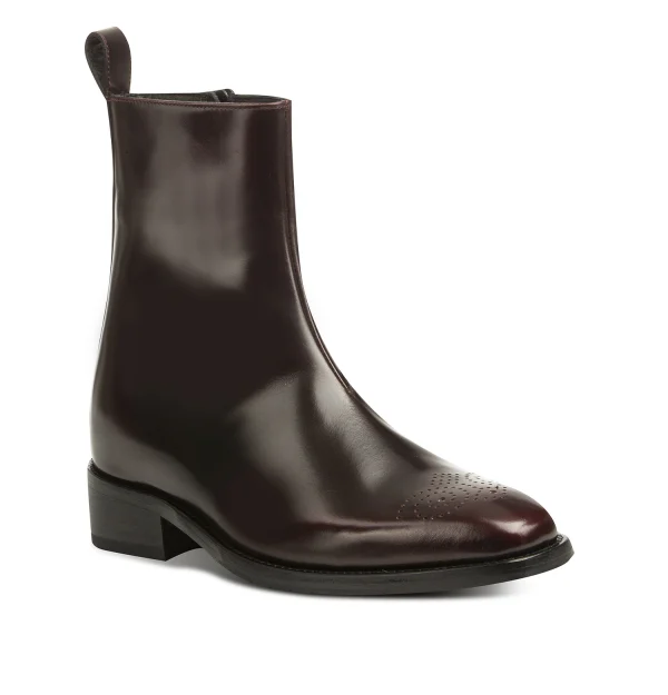 Stoccarda - Elevator Boots in Brushed Leather from 2.4 to 4 inches