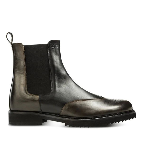 Crete - Elevator Boots in Full Grain Leather from 2.4 to 4 inches
