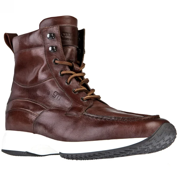 Stockholm - Elevator Sneakers in Full Grain Leather from 2.4 to 4 inches