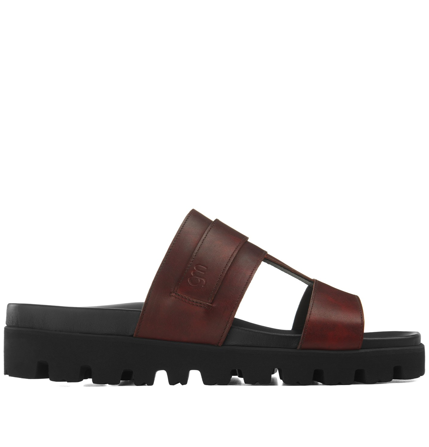 Aiea - Elevator Sandals in Full Grain Leather up to 2 inches