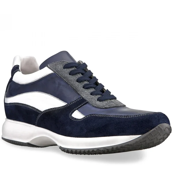 Sydney - Elevator Sneakers in Mix of leathers from 2.4 to 4 inches