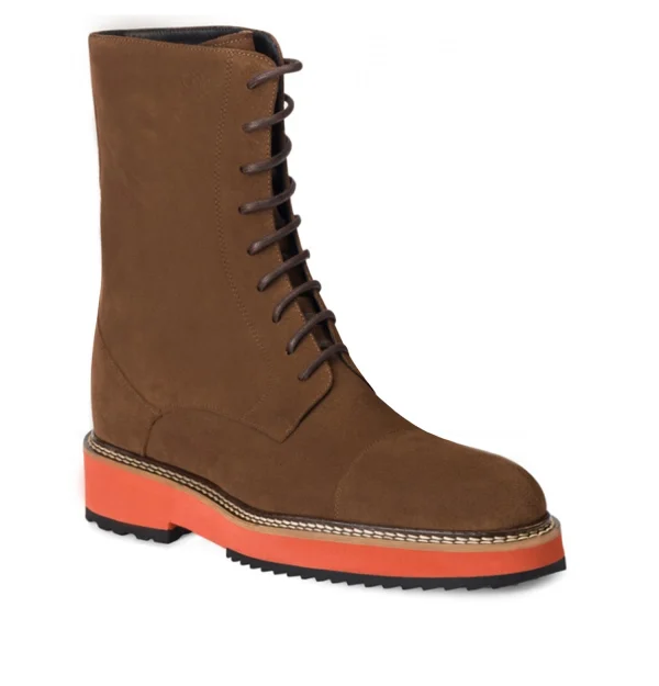 Virginia - Elevator Boots in Suede Leather from 4 to 6 inches
