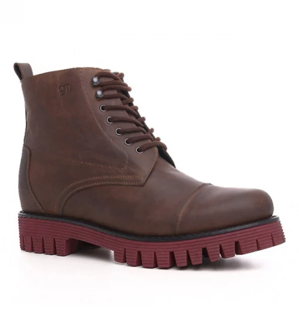 Jodhpur - Elevator Boots in Waxed Leather from 2.4 to 4 inches