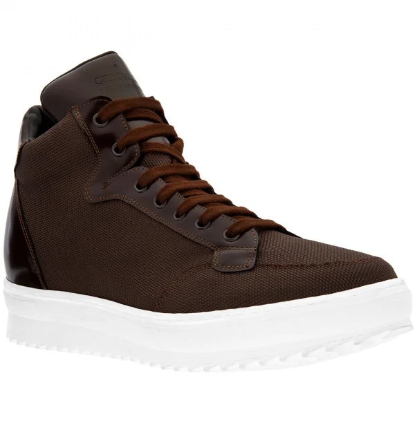 Cameo Shores - Elevator Sneakers in Leather/fabric mix from 2.4 to 4 inches