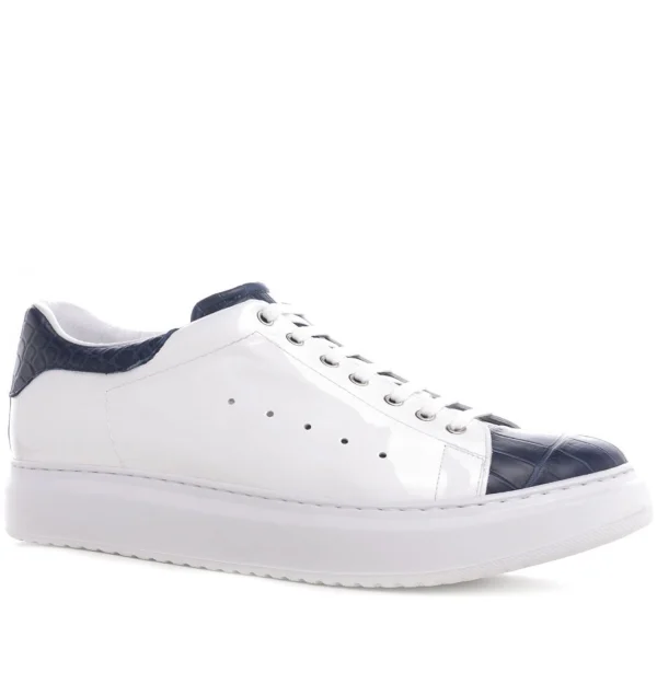 Mediterraneo - Elevator Sneakers in Full Grain Leather from 2.4 to 3.1 inches