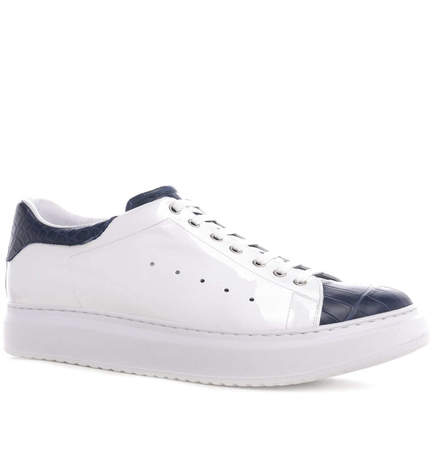 Mediterraneo - Elevator Sneakers in Full Grain Leather from 2.4 to 3.1 inches