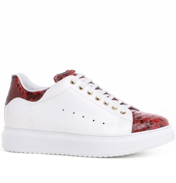 Pamplona - Elevator Sneakers in Painted Leather from 2.4 to 3.1 inches