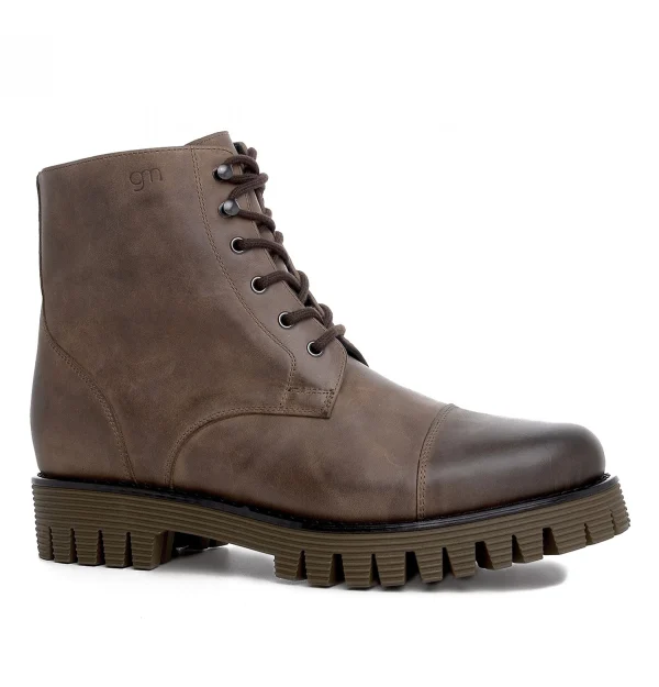 Tel Aviv - Elevator Boots in Full Grain Leather from 2.4 to 4 inches