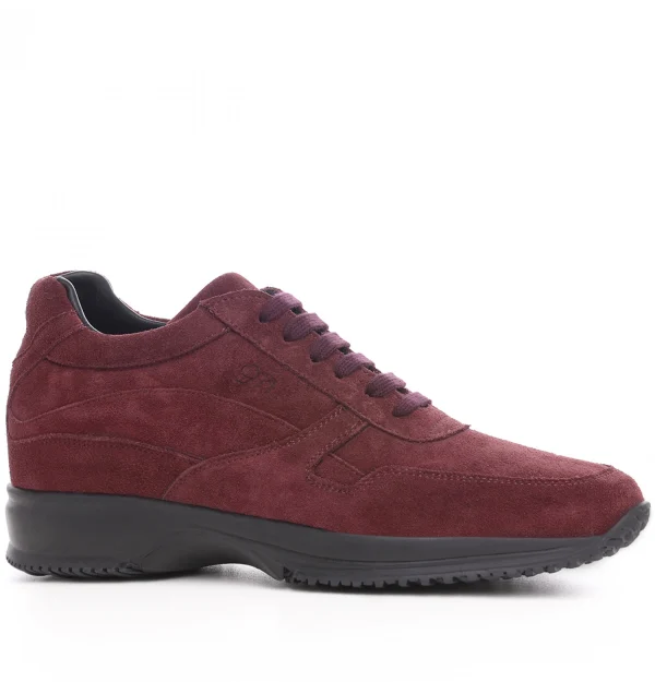 Trapani - Elevator Sneakers in Suede Leather from 2.4 to 4 inches