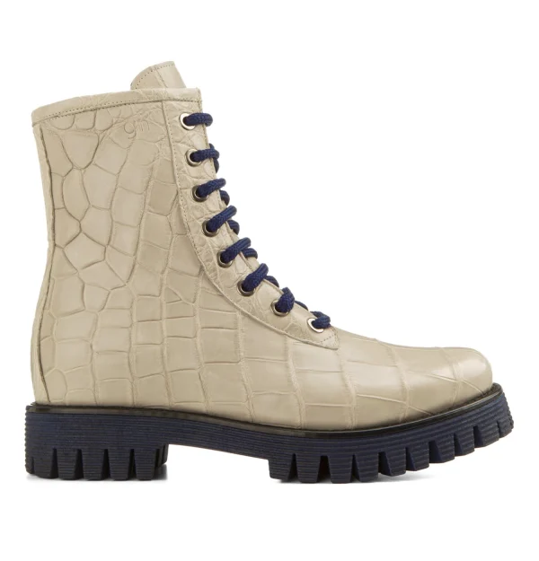 Hail - Elevator Boots in Crocodile Leather from 2.4 to 4 inches