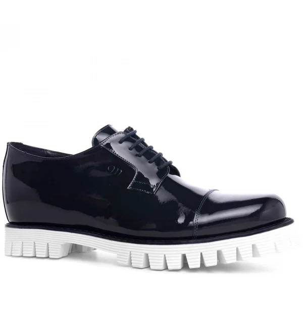 Valencia - Elevator Shoes in Varnish Leather from 2.4 to 3.1 inches