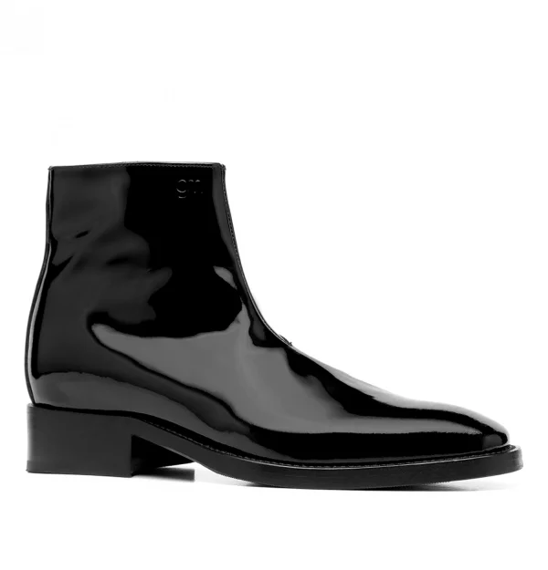Vancouver - Elevator Chelsea Boots in Patent Leather from 2.4 to 3.1 inches