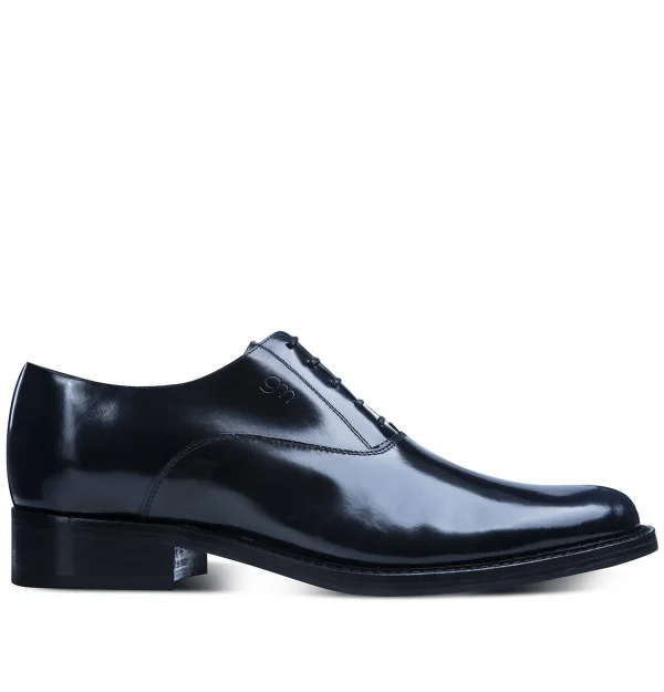 Smara - Elevator Shoes in Blue Varnish Leather from 2.4 to 3.1 inches