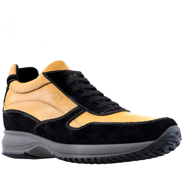 Yokohama - Elevator Sneakers in Mix of Leathers from 2.4 to 4 inches